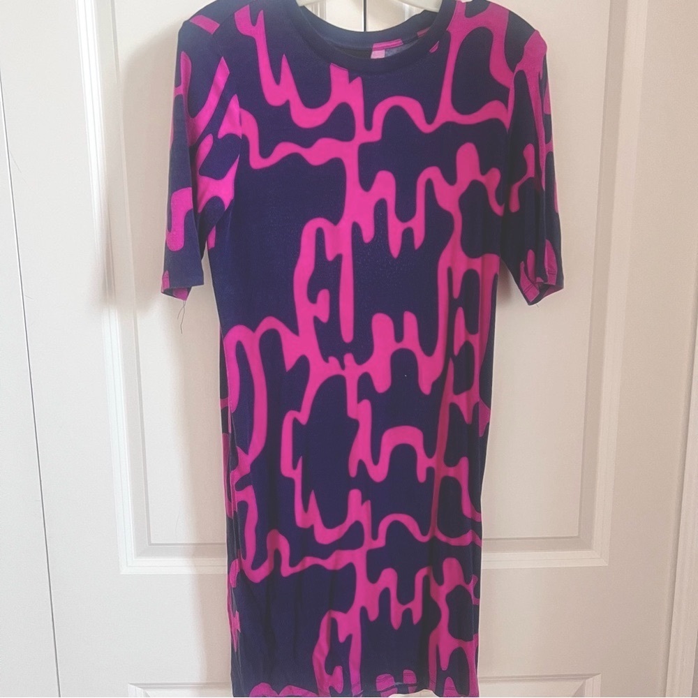Asos Monki Scandi Short Sleeve Dress Medium Tunic Scandinavian Design View 3